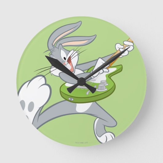 Horloge Ronde BUGS BUNNY™ Rocking sur guitare (Recto)