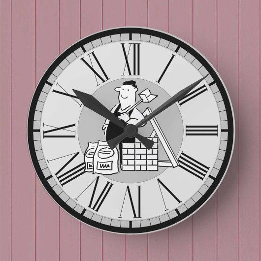 Horloge Ronde Builder with the Building Material