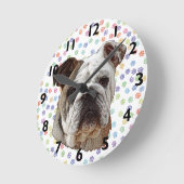 Horloge Ronde Bulldog Portrait Clock (Angle)