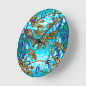 Horloge Ronde Bulles Flit Dragonfly (Angle)