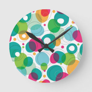 Horloge Ronde Bulles rondes enfants motif