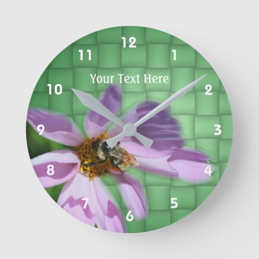 Horloge Ronde Bumble Bee On Cosmos (Recto)