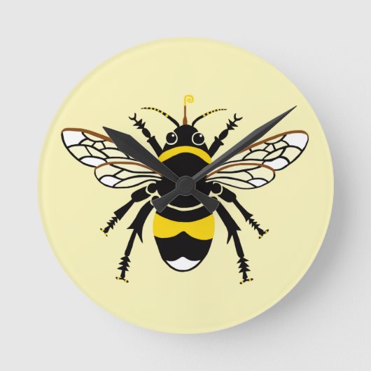 Horloge Ronde Bumblebee - 24h/24 (Recto)