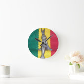 Horloge Ronde Bunny à Rasta Couleurs : Une touche de Super (Maison)