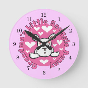 Horloge Ronde Bunny de petite petite antinelle de grand-mère