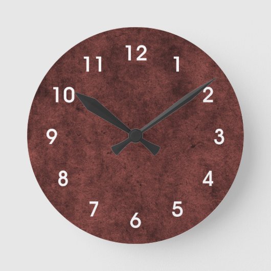 Horloge Ronde Burgundy Maroon Red (Recto)