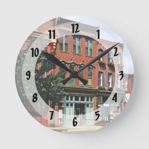 Horloge Ronde Burlington NJ - Rue dans le quartier historique