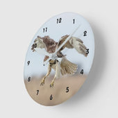 Horloge Ronde Buse à queue rouge immature (Angle)