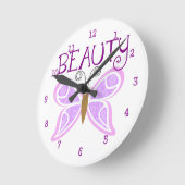 Horloge Ronde Butterfly Beauty Wall Clock (Angle)