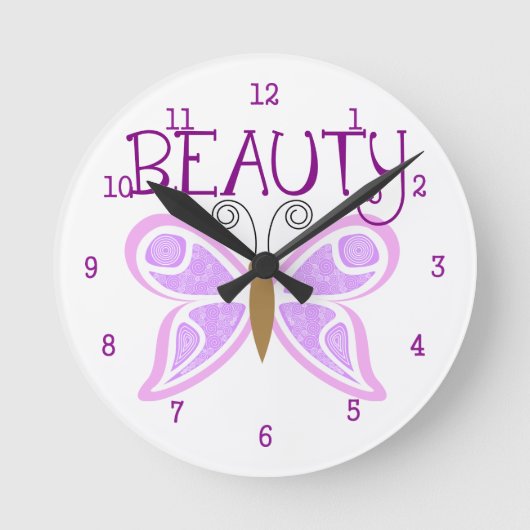 Horloge Ronde Butterfly Beauty Wall Clock (Recto)