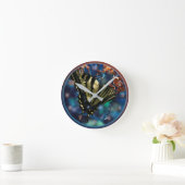 Horloge Ronde BUTTERFLY LUNCH ON THE FLY Tiger Swallowtail (Maison)
