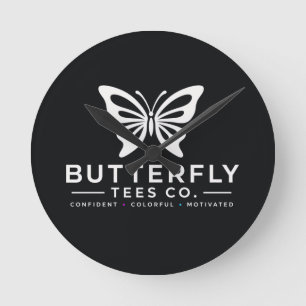 Horloge Ronde Butterfly Tees Co. 0047688-WTL6