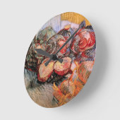 Horloge Ronde Cabbages rouges et oignons par Vincent van Gogh (Angle)