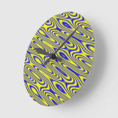 Horloge Ronde Cachette Abstraite de Lapis Lazuli (Angle)