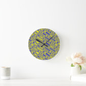 Horloge Ronde Cachette Abstraite de Lapis Lazuli (Maison)