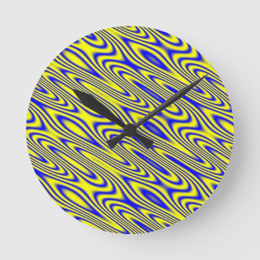 Horloge Ronde Cachette Abstraite de Lapis Lazuli (Recto)