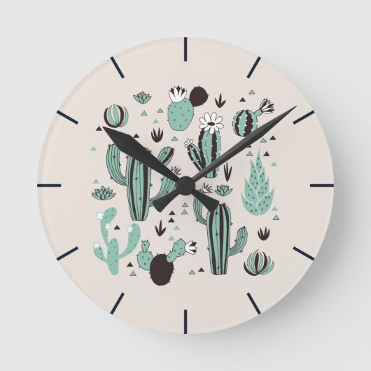 Horloge Ronde Cactus (Recto)