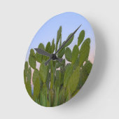 Horloge Ronde Cactus et sisal dans la forêt sèche (Angle)