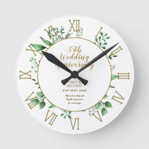 Horloge Ronde Cadeau d'anniversaire de mariage PERSONNALISÉ - To