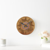Horloge Ronde Cadeau d'art aborigène australien (Maison)