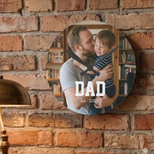 Horloge Ronde Cadeau de la fête des pères Papa établi