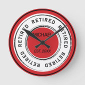 Horloge Ronde Cadeau de retraite de retraite (Recto)