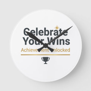 Horloge Ronde Cadeau de réussite motivant