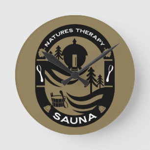 Horloge Ronde Cadeau de sauna de luxe