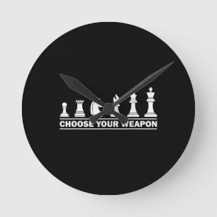 Horloge Ronde Cadeau d'échecs drôle pour les enfants amateurs d'