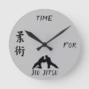 Horloge Ronde Cadeau d'horloge de Jiu-Jitsu