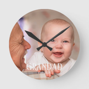 Horloge Ronde Cadeau photo pour l'arrivée du papé
