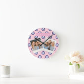 Horloge Ronde Cadeaux Personnalisés avec Motif d'Oeil Maléfique (Maison)