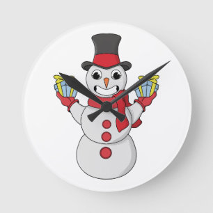 Horloge Ronde Cadeaux pour vous de Snowman