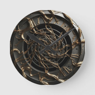 Horloge Ronde Cadran 3D Luxe
