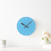 Horloge Ronde Cadran bleu clair uni (Maison)
