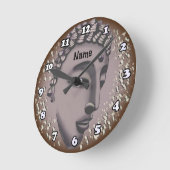Horloge Ronde cadran Bouddha Paix (Angle)