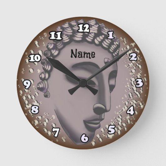 Horloge Ronde cadran Bouddha Paix (Recto)