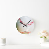 Horloge Ronde Cadran de baseball blanc (Maison)