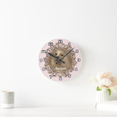 Horloge Ronde Cadran de Cocker Spaniel orné (Maison)