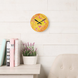 Horloge Ronde Cadran de montre rond en peinture abstraite de cor