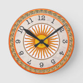 Horloge Ronde Cadran de mur rond Soleil céleste (Recto)