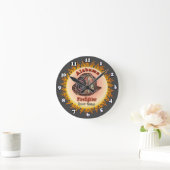 Horloge Ronde Cadran de pompier d'Alabama (Maison)
