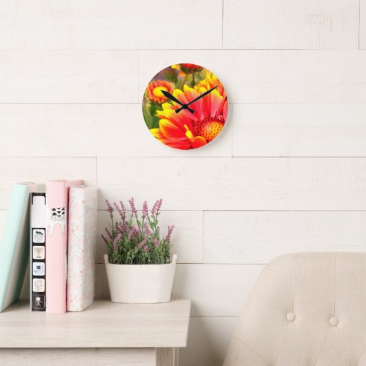 Horloge Ronde Cadran Fleur (Salle de lecture)