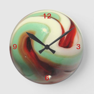 Horloge Ronde Cadran mural abstrait Rétro des années 1950