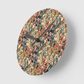 Horloge Ronde Cadran mural acrylique Art abstrait (Angle)