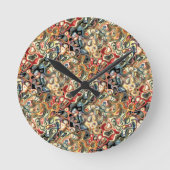 Horloge Ronde Cadran mural acrylique Art abstrait (Recto)