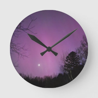Horloge Ronde Cadran mural aurore lunaire