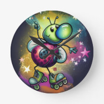 Cadran mural disco coccinelle