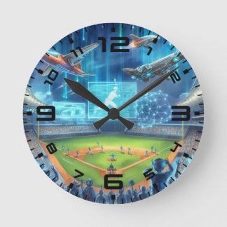 Horloge Ronde Cadran mural en acrylique de 8 pouces sur le thème