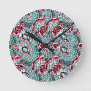 Horloge Ronde Cadran mural motif abstrait moderne 1186